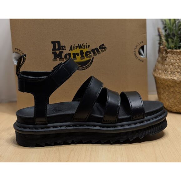 Dr. Martens Blaire Black Brando Leather Strap Fisherman Sandals UK 8 NIB - Picture 9 of 14